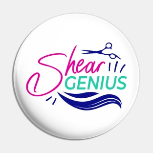 Shear Genius // Funny Hair Stylist // Funny Hairdresser Gift Pin