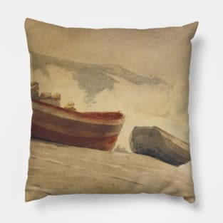 Storm On The English Coast by Winslow Homer Pillow