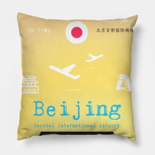 PEK Beijing airport code yellow Pillow