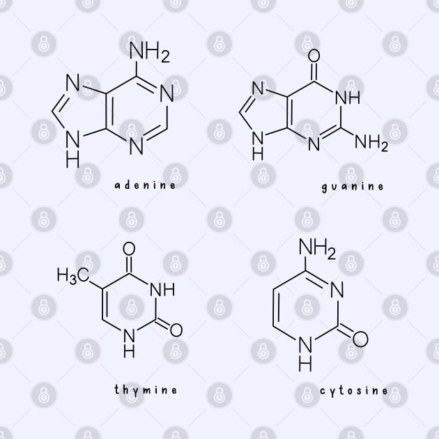 Hand Drawn DNA ACTG Acid Pack by Sofia Sava