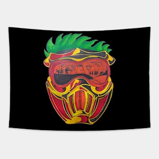 Urban Graffiti Style Full Face Mask Character Tapestry