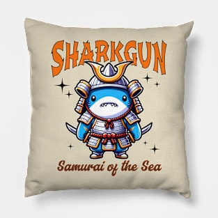 Sharkgun - Funny Shark Shogun Samurai Pillow