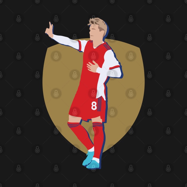 Martin Odegaard Arsenal No. 8 Collage by Jackshun