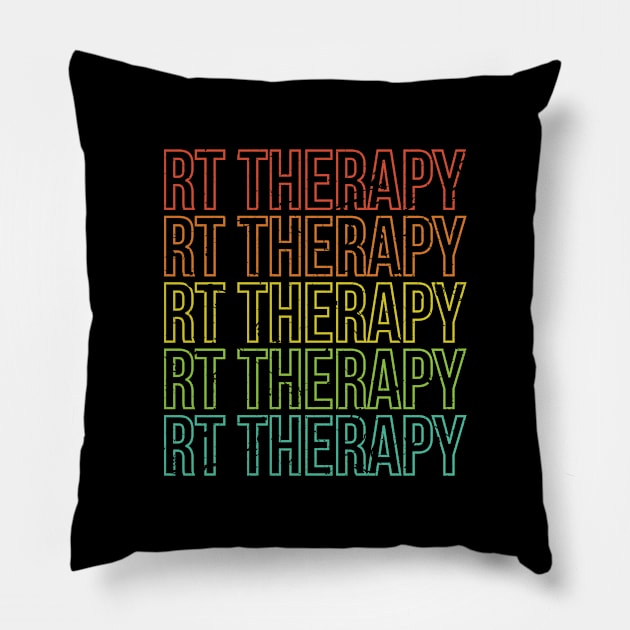 Vintage Retro RT Therapy Respiratory Therapist Gift Pillow by ScottsRed