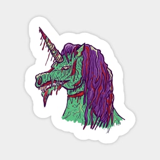 Zombie unicorn illustration Magnet