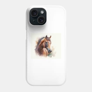 Horse Watercolour Painting Phone Case