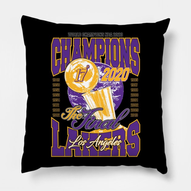 2020 NBA Finals Champions Los Angeles Pillow by Vamos Store