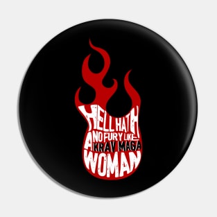 Krav Maga Gift Ideas for Women with Flames Pin