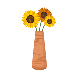 Sunflowers in a vase T-Shirt