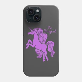 Cute Purple Unicorn Silhouette - Be Magical Phone Case