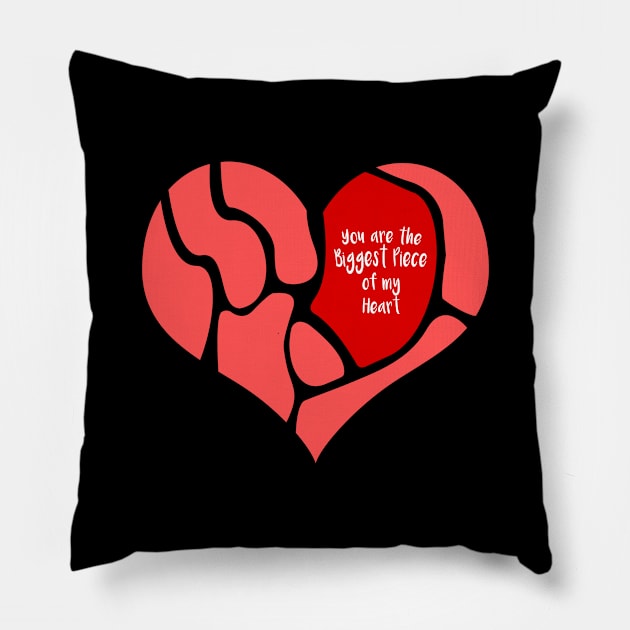 Biggest Piece of My Heart Pillow by mastersdigitalpainting