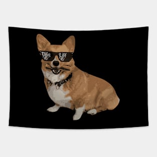 Thug Life Corgi Tapestry