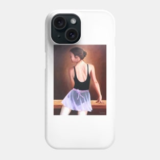 Dancer woman girl at exercise bar Phone Case