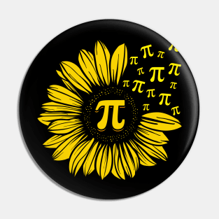 Happy Pi Day Mathematics Math Teacher Sunflower Pin