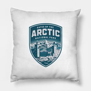 Gates of the Arctic National Park Fox Emblem Pillow