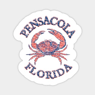 Pensacola, Florida, Stone Crab on Wind Rose (Two-Sided) Magnet