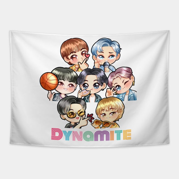 BTS Dynamite Tapestry by art4anj