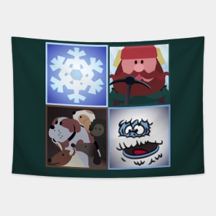 Rudolph - Yukon Squares Tapestry