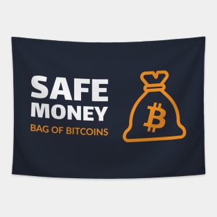 Safe money - bag of bitcoins Tapestry