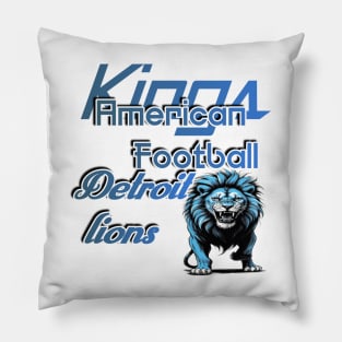 Detroit lions kings Football Pillow