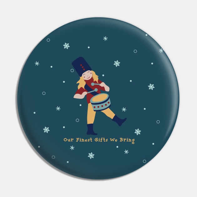 Christmas Drummer - Our Finest Gifts Pin by Limey Jade 