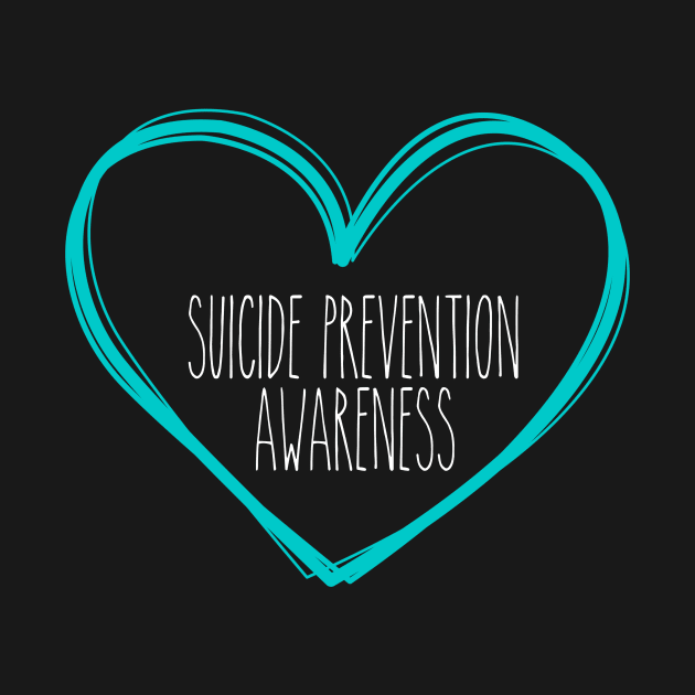 Suicide Prevention Awareness Heart Support by MerchAndrey