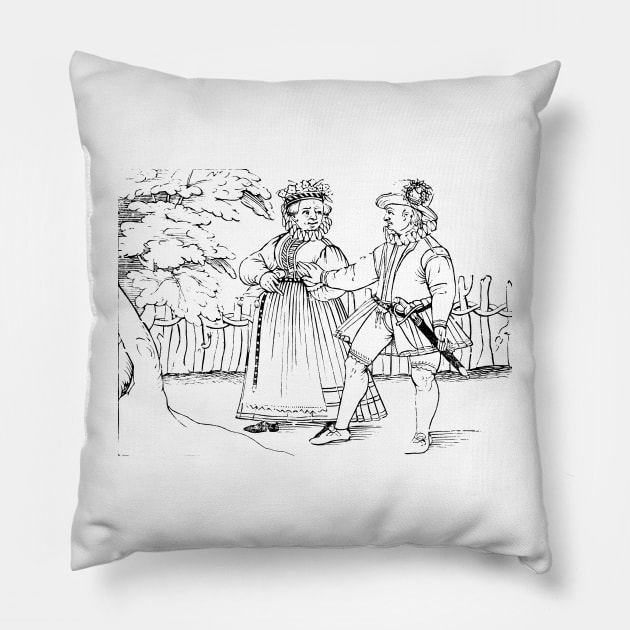 Bride and Groom Pillow by Artimaeus