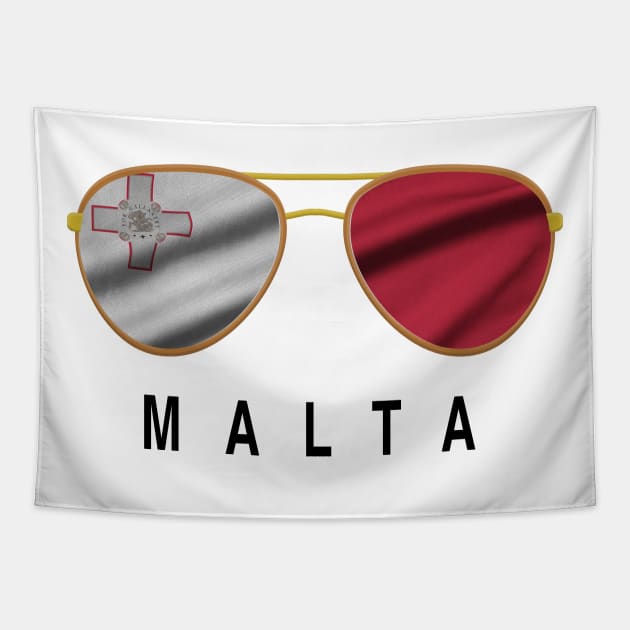 Malta Sunglasses, Malta Flag, Malta gift ,   Maltese , Tapestry by JayD World