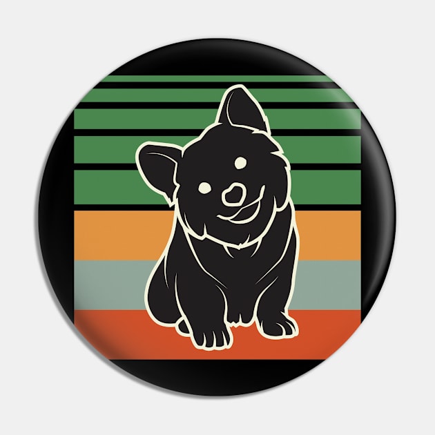 Vintage Cute Puppy Corgi Pin by crissbahari