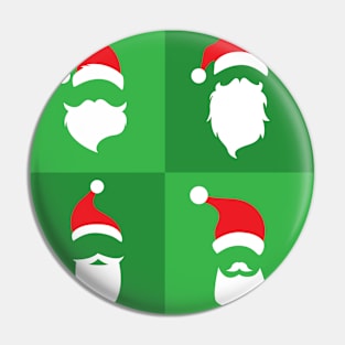 Santa Claus beard ugly christmas Pin