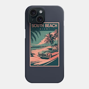 Miami  Vintage Travel Poster Phone Case