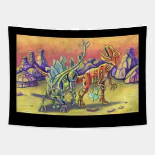 Robo Dinos Tapestry