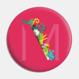 Tropical alphabet M Pin