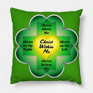 Saint Patrick's Breast Plate Shamrock Pillow