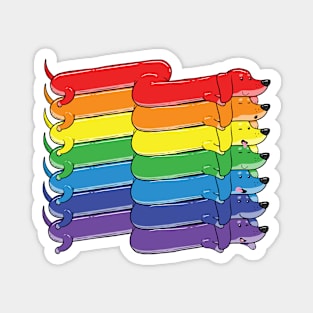 Rainbow Dachshunds Magnet