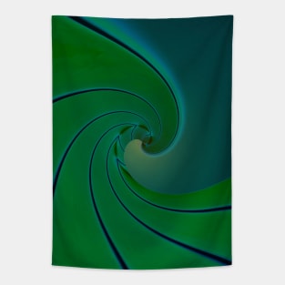 Green swirl to infinity Tapestry