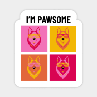 Husky Pawsome Awesome Cool Dude Dog Magnet