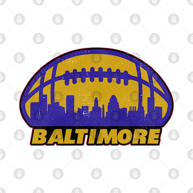 Baltimore Football Skyline by darklordpug