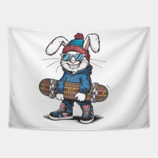 Bunny Funny Skate Tapestry