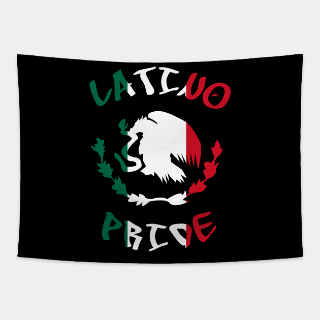 Latino Pride Mexico Mexican Flag Mexicano Tapestry by Tesign2020