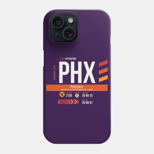 Vintage Phoenix PHX Airport Code Travel Day Retro Air Travel Phone Case