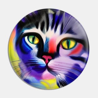 Cat portrait Pin