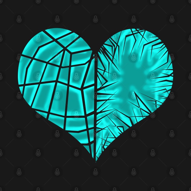 Aqua Blue Heart - Cuts & Scratch by ArtsoftheHeart