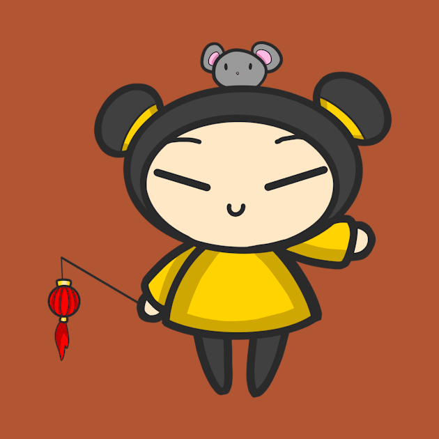 Yellow Year of the Rat Pucca by aishiiart