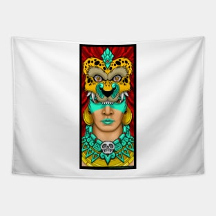 Mayan Warrior Girl Tapestry