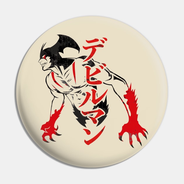 070 Devilman Stencil Pin by Yexart