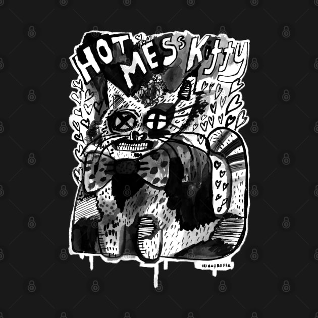 Hot Mess Kitty by Irina's Family Art Circle 