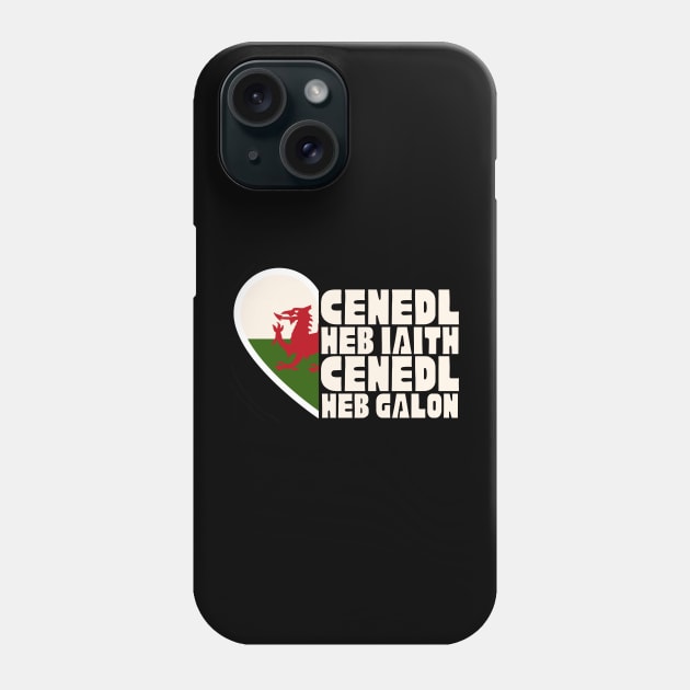 Cenedl Heb Iaith Cenedl Heb Galon Phone Case by Teessential