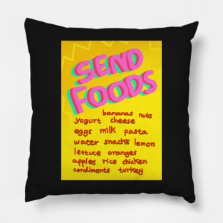 Send foods! Grocery list fridge magnet Pillow