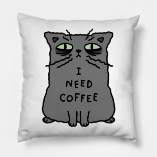 Russian blue cat breed - I need coffee Pillow